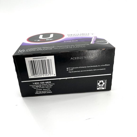 Bath Body U By Kotex Security Tampons Super Plus Discontinued Unscented 16 Qty New Poshmark